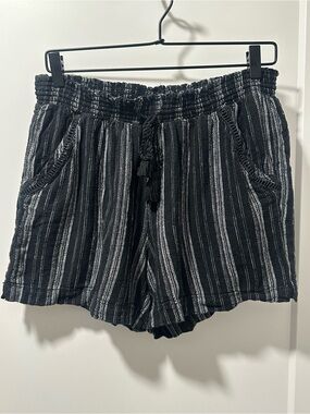 Striped Linen Shorts